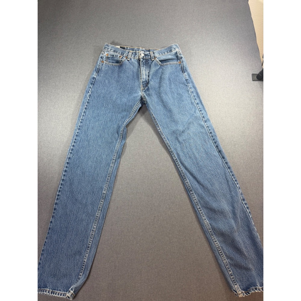 Levis 505 Regular Fit Straight Leg Jeans Medium Wash Blue Denim W32 L36